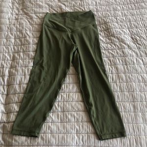 Aerie Real Me olive 3/4 Cropped Crossover Legging